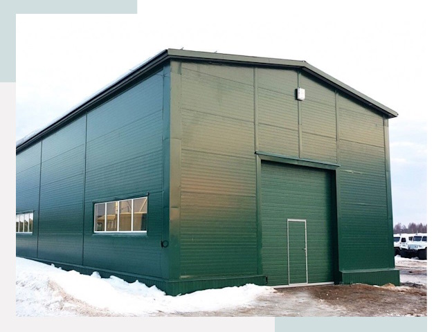 Двускатные ангары в Новом Уренгое