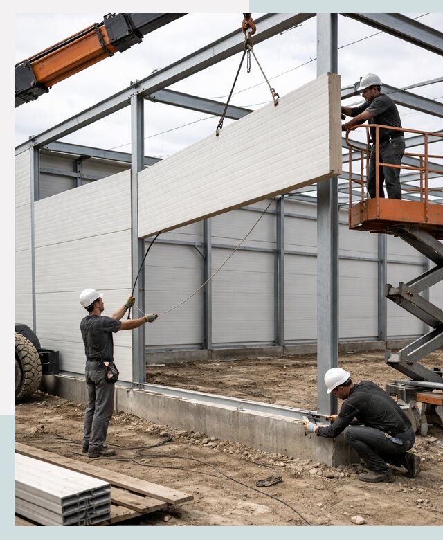 Строительство складов из сэндвич панелей в Новом Уренгое под ключ